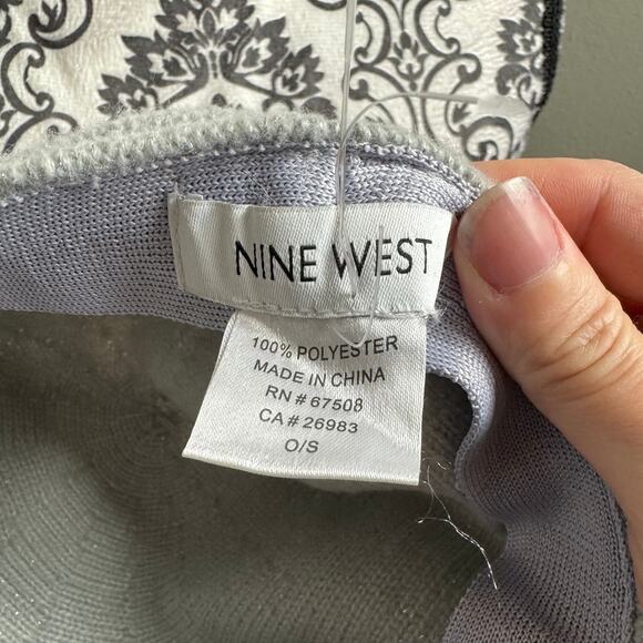 Nine West light gray newsboy cap hat cozy winter fall - Picture 6 of 7